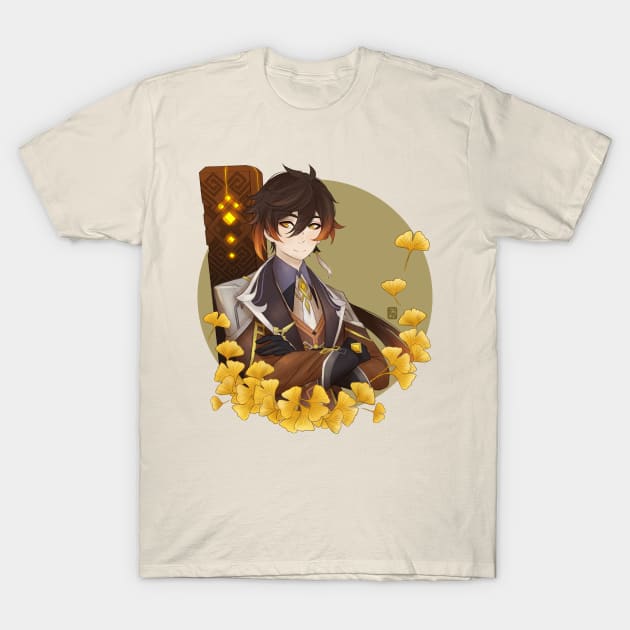 Zhongli, Genshin Impact T-Shirt by Kuroi Kitsune